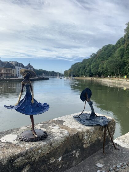 la promenade - sculpture bronze - oeuvre unique