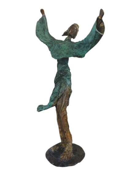 Le Danseur - bronze - oeuvre unique - patine brune et verte - oeuvre unique