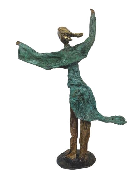 Le Danseur - bronze - oeuvre unique - patine brune et verte - oeuvre unique -